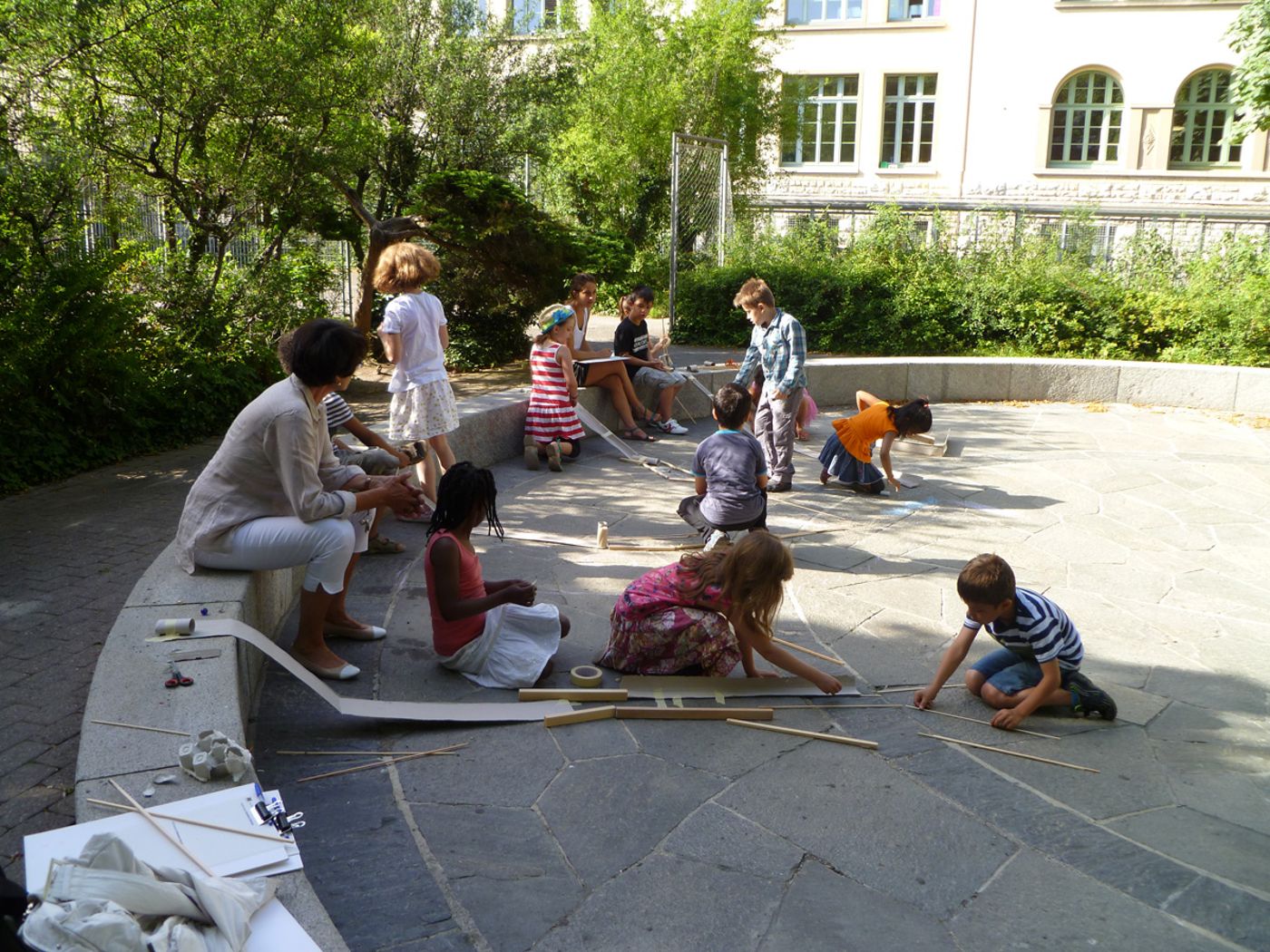 Kinder der Primarschule Thierstein Basel am Becken